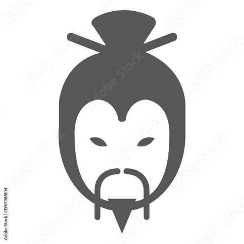 Traditoinal japanese face silhouette