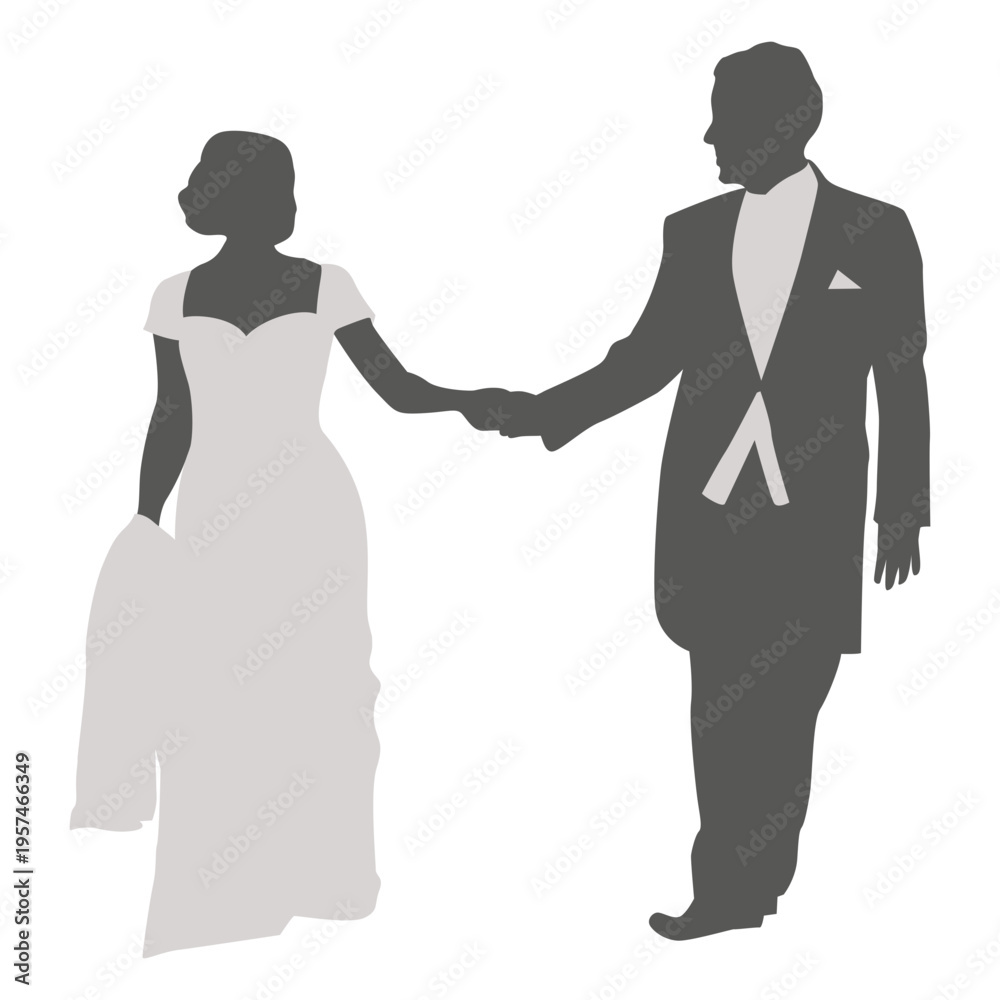 Fototapeta premium Wedding couple romancing
