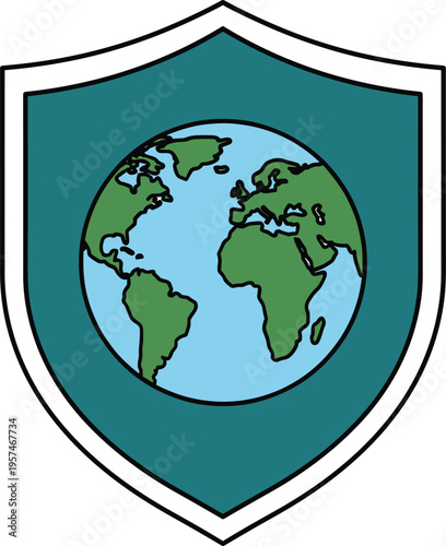 Earth day shield protecting our planet for a sustainable future