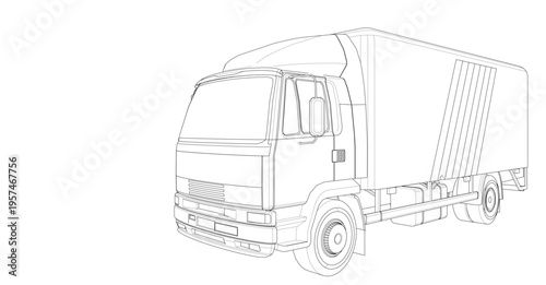 truck sketch graphic symbol 3d illustration	