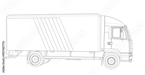 truck sketch graphic symbol 3d illustration	