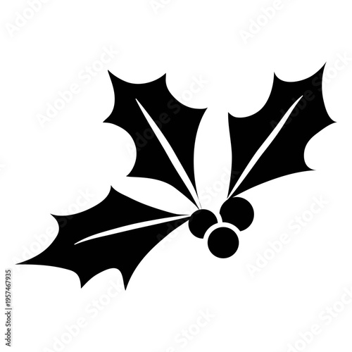 Mistletoe silhouette icon 20