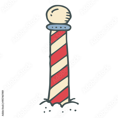 North pole stripe hand drawn cartoon icon 12