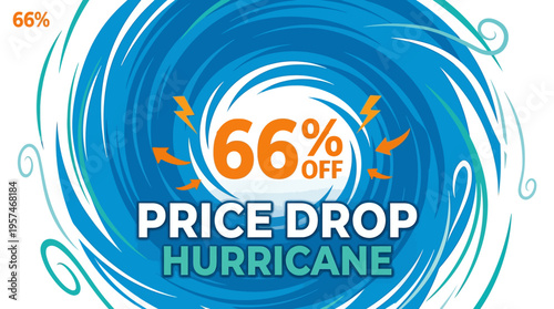 Price Drop Hurricane Banner with 66% Off