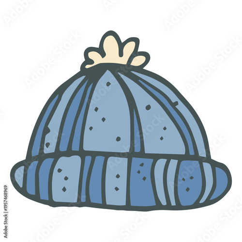 Winter toboggan hand drawn cartoon icon 27