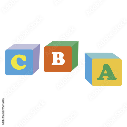 Cartoon abc blocks