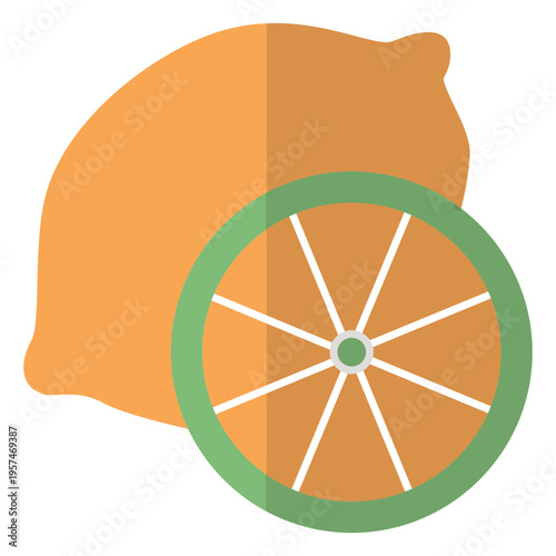 Orange fruit icon