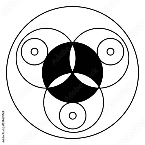 B&amp;w crop circle Design
