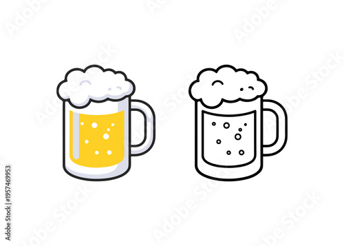 beer flat icon set
Vector flat icon set isolated on a white background