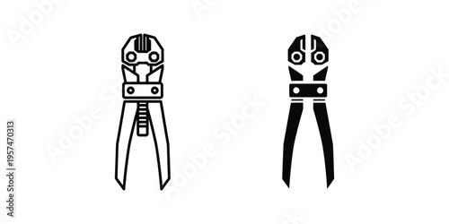 futuristic robot mascot characters standing side by side flat design vector illustration