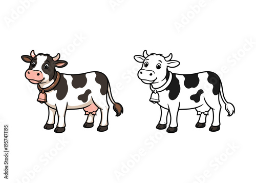 cow flat icon set
Vector flat icon set isolated on a white background