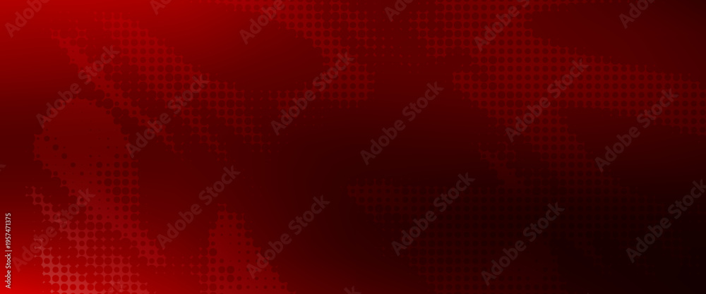 Obraz premium Red gradient with halftone abstract background for backdrop or presentation. Vector Illustration