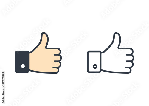 Like flat icon set
Vector flat icon set isolated on a white background