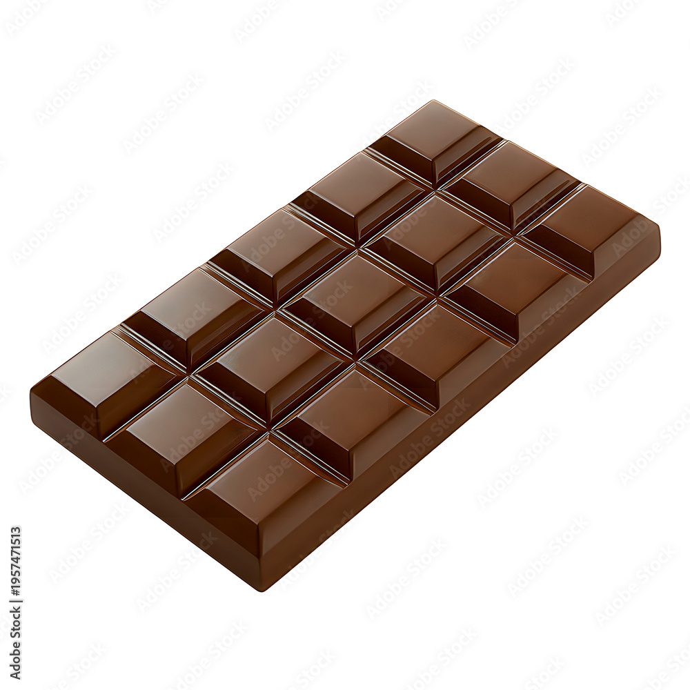 Fototapeta premium High-resolution chocolate bar product photo on white background