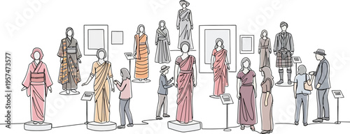 Kimono fashion show display