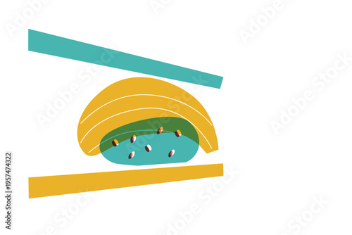 Sushi, Wok Noodles, Street Food Banner Collection for Restaurant Advertising