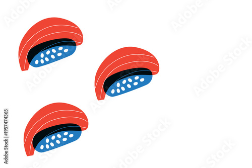 Sushi, Wok Noodles, Street Food Banner Collection for Restaurant Advertising