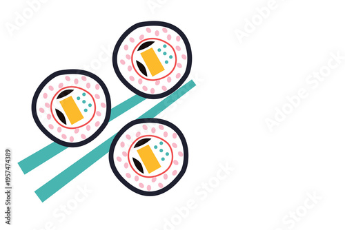 Sushi, Wok Noodles, Street Food Banner Collection for Restaurant Advertising