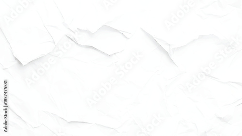 Texture of a white crumpled sheet of paper as a background.