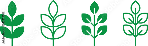 High fiber icon set. symbolizing dietary fiber for digestion and wellness. Fibre icon in flat style. Basic vector symbol illustration. plant leaf and waves. food packaging sign