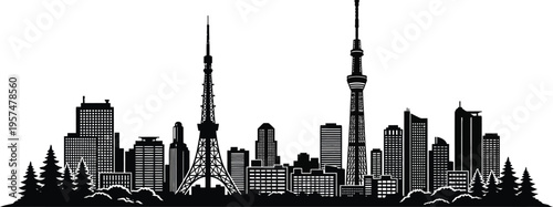 silhouette of the city