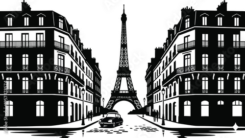 vector illustration of eifeel tower