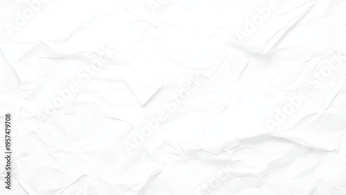 Texture of crumpled paper. Crumpled white paper texture pattern. Vector illustration.