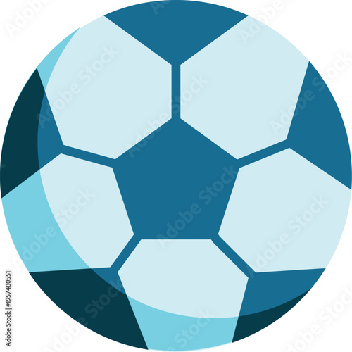 Soccer Ball Flat Icon Football Design