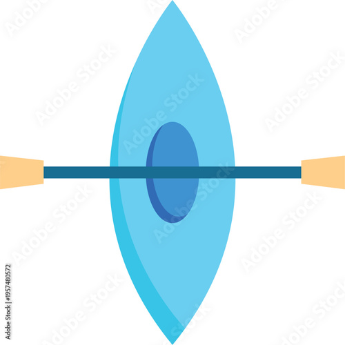 Kayak Boat Flat Icon Water Sport
