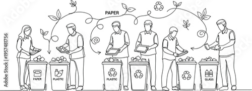 people working at desks with plants growing