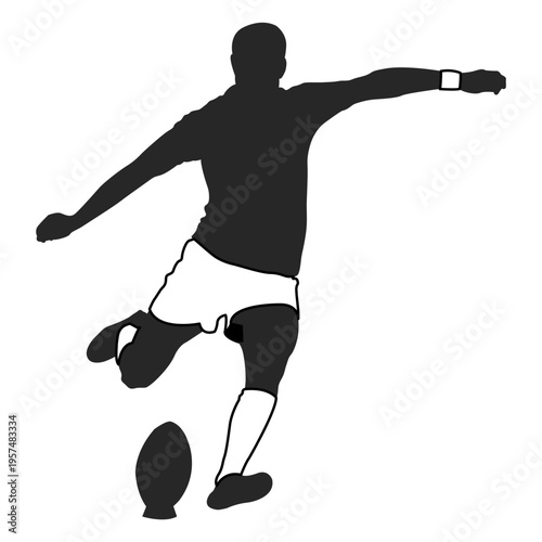 American football player hitting