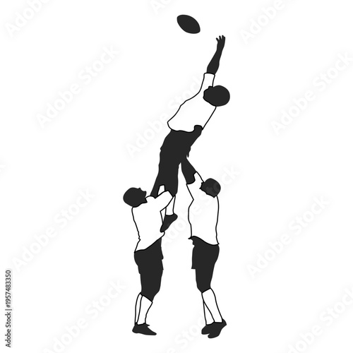 American football player catching