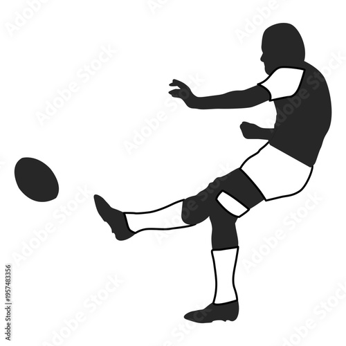 American football player kicking 2