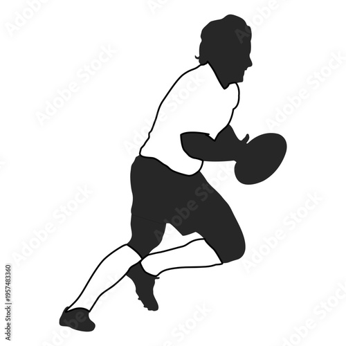 American football player tackling