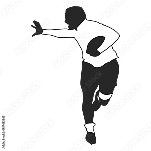 American football player running 1