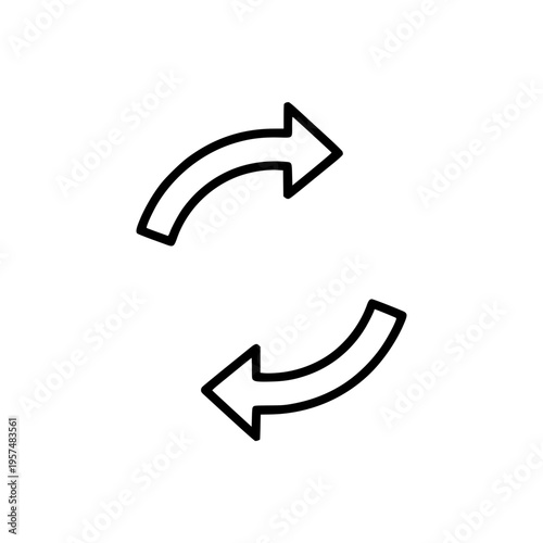 Two arrows pointing in opposite directions Vector, illustration