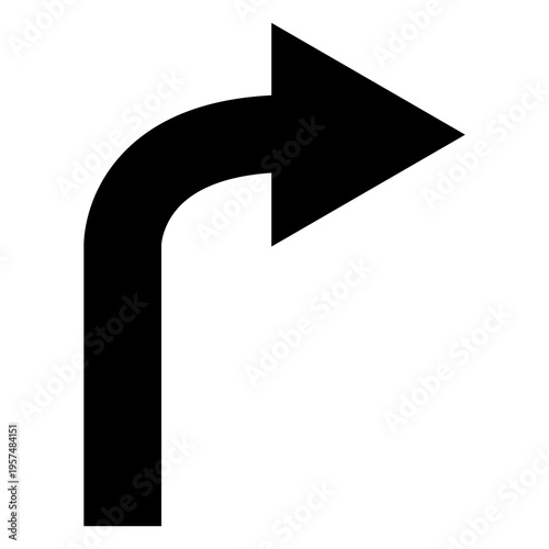Curved right arrow