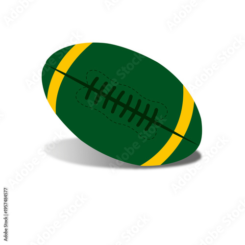 Green rugby ball