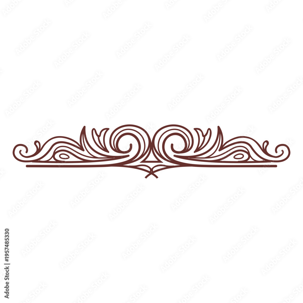 Fototapeta premium Ornament swirls divider 17