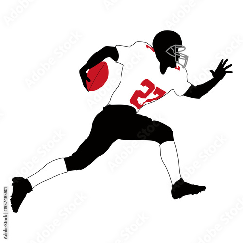 Rugby player running 4