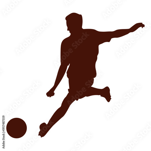 Football goal kick silhouette