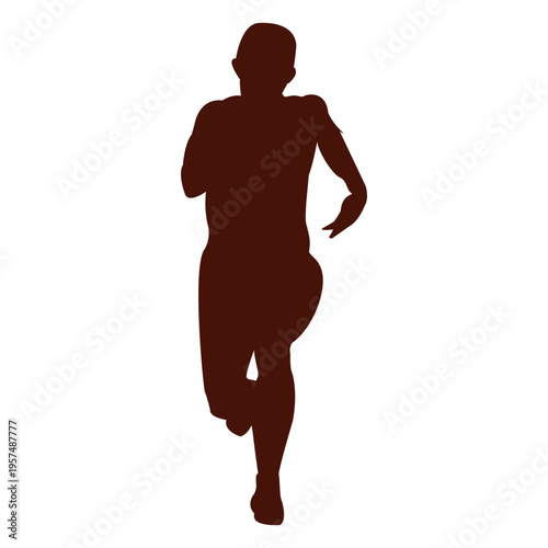 Running Man Silhouette Vector