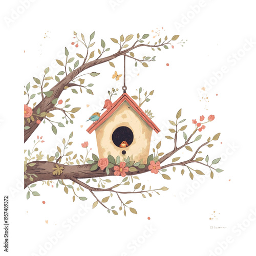 bird house on tree