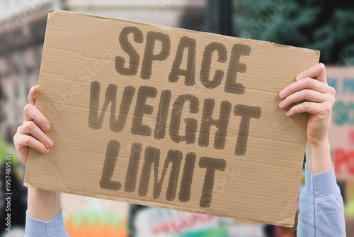 Quadro em tela "Space Weight Limit" Every kilogram sent to orbit has a cost, which is why weight limits constrain every design decision in space engineering