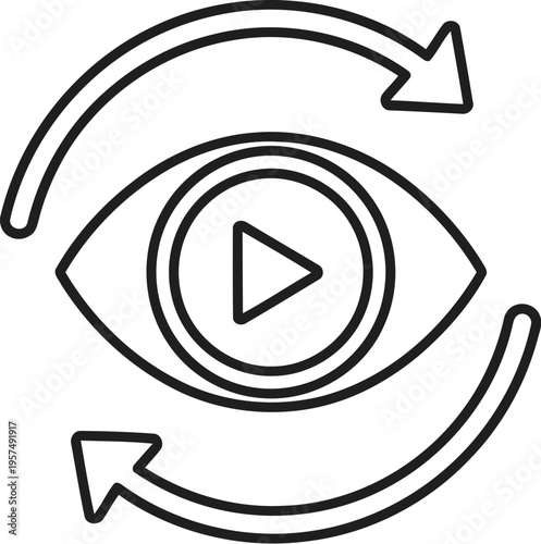 A simple black and white line art illustration of a traditional ramadan iftar meal setup layout.