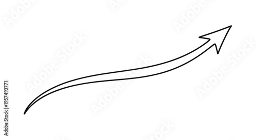 Dynamic upward arrow curve indicating progress growth and positive trend