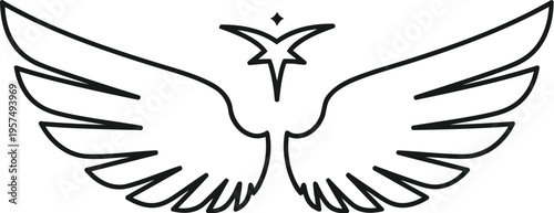 Elegant white dove with outstretched wings symbolizing peace and freedom