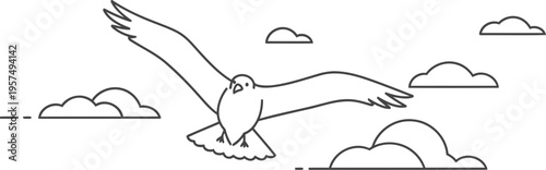 An illustration showing two men in traditional attire performing the ruku prayer position together.