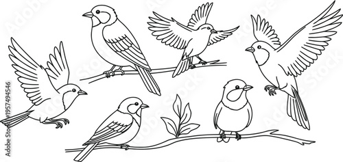 A simple black and white line drawing of a classic christian church building with a tall steeple