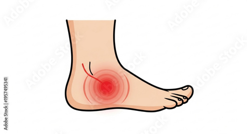 A fashion art illustration of a woman's hand-drawn vector icon featuring female legs and feet in red stockings with cartoon shoes and boots